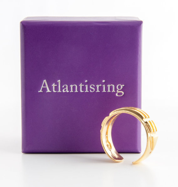 Bague Atlantis (taille femme) plaquée or ouverte, argent sterling 925